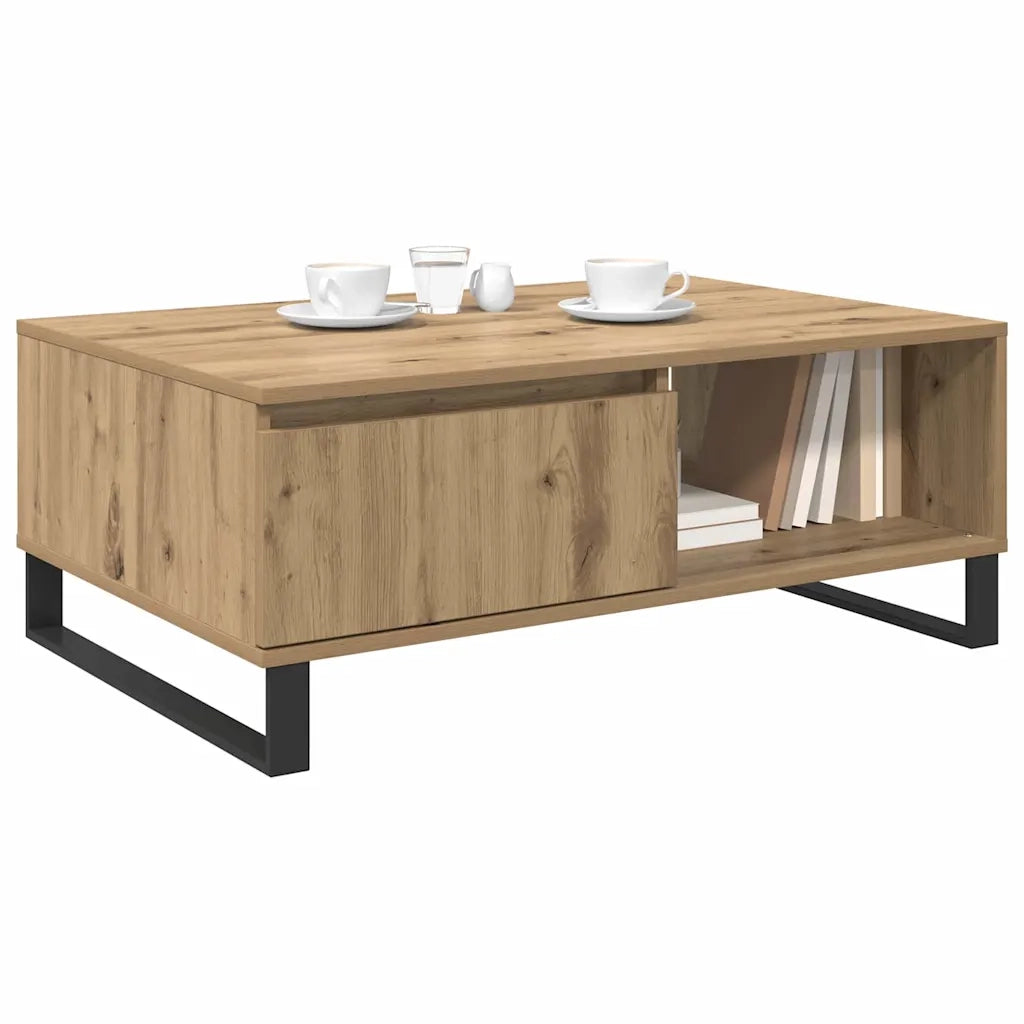 Tavolino da salotto Rovere artigianale 90 x 60 x 35 cm