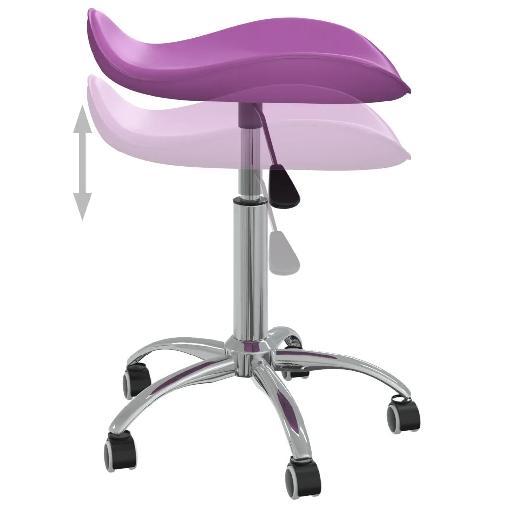vidaXL Sedia da Pranzo Girevole Viola in Similpelle