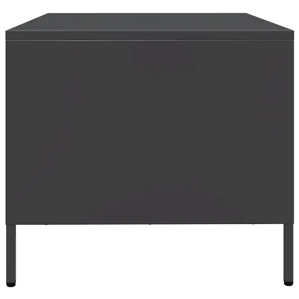 Tavolino Nero 101,5x50x43,5 cm in Acciaio Laminato a Freddo