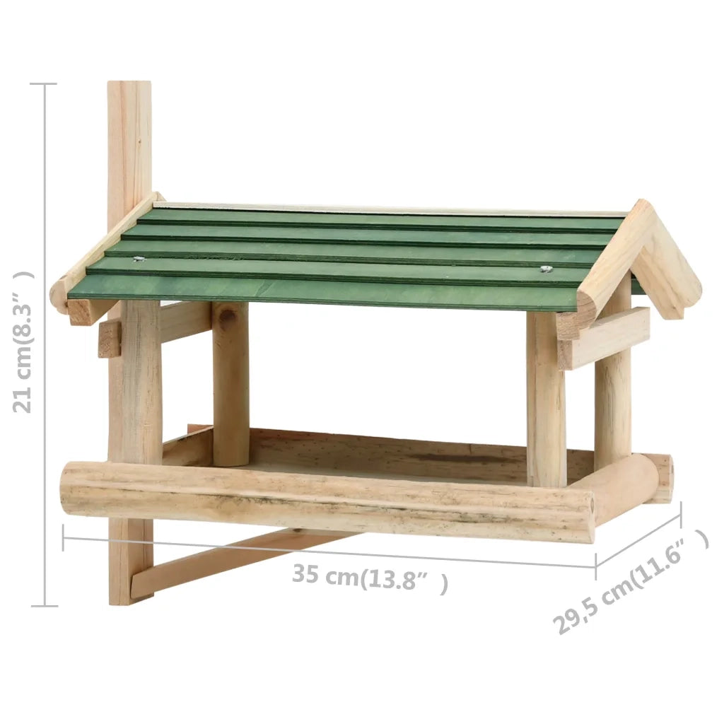 Mangiatoia per Uccelli in Legno Massello 35x29,5x21cm CFW2930673