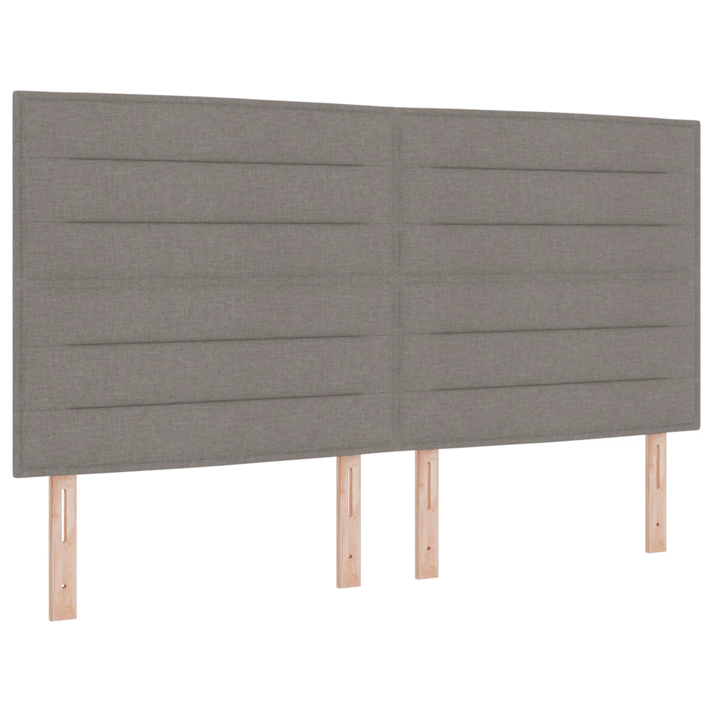 Letto Box Spring con Materasso Tortora 180x200 cm Tessuto