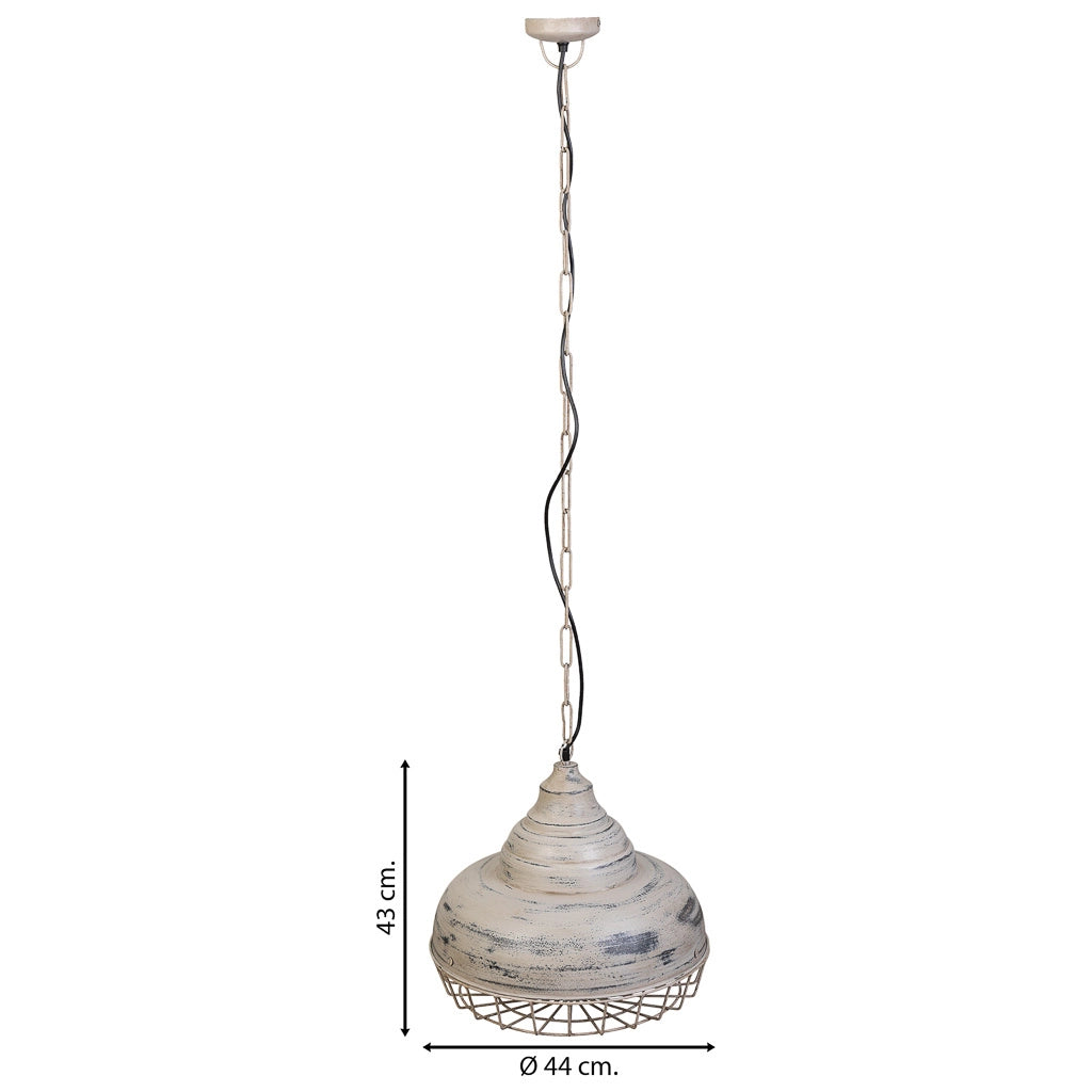 Plafoniera in metallo grigio 44x44x43h