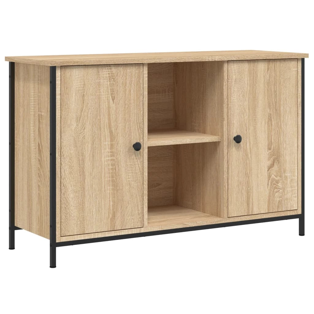 Mobile TV multimediale mensola TV credenza TV sala da pranzo soggiorno camera da letto rovere Sonoma 100 x 35 x 65 cm legno ingegnerizzato marrone 02_0027428