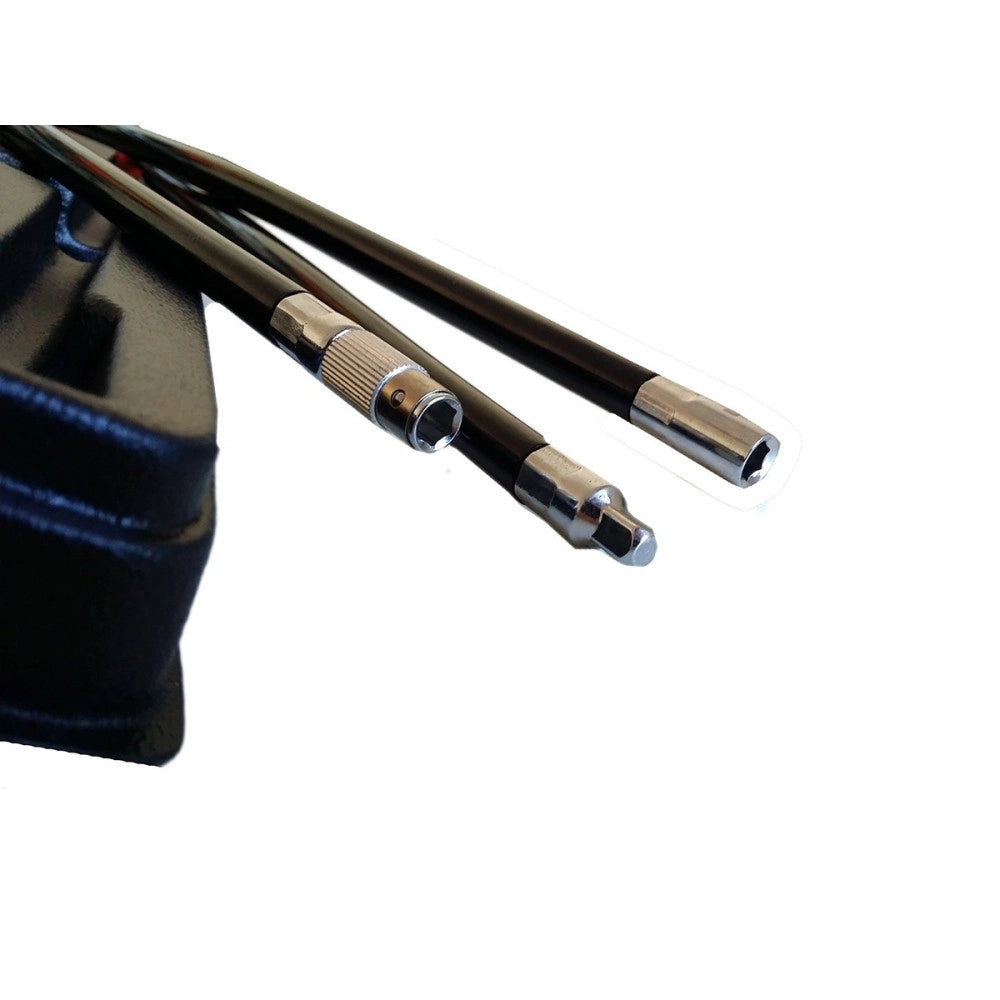 Trade Shop - Set 3 Pz Cacciaviti Extra Lunghi Flessibili Con Innesti Per Auto Officine 500mm -