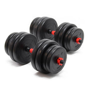 LUXTRI Set di manubri 30kg con 16 dischi in cemento 2 manubri filettati Chiusure a stella