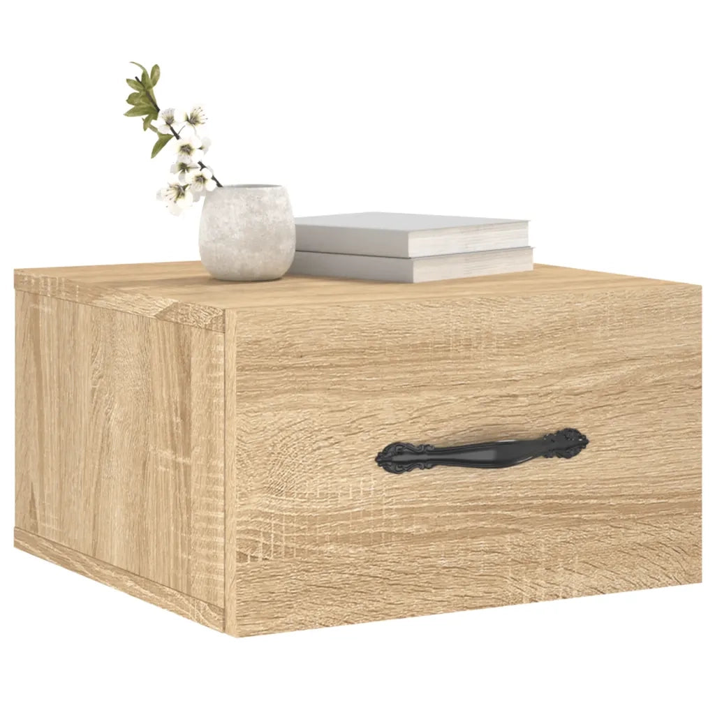 Comodino a Muro Rovere Sonoma 35x35x20 cm 829810