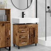 Mobiletto da bagno Legno antico 60 x 35 x 60 cm 889383