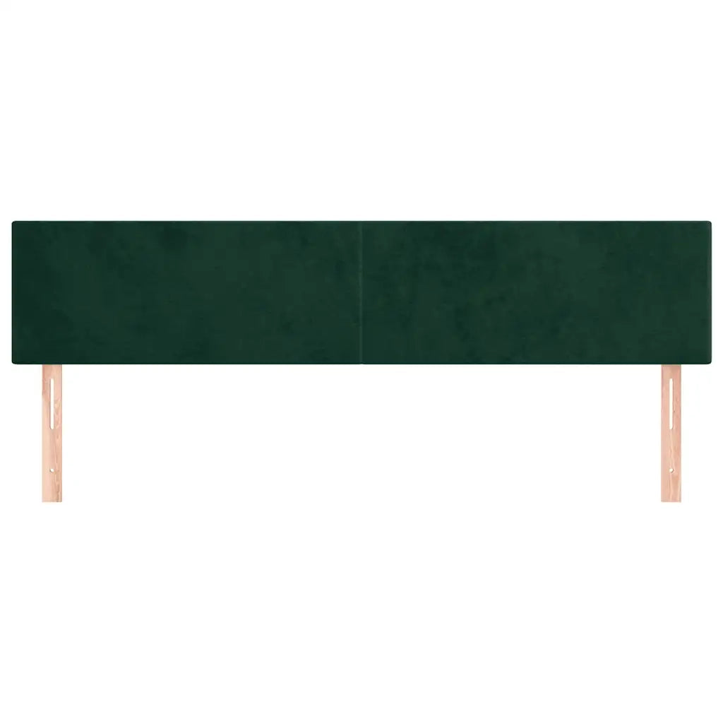 Testiera 2 pz Verde scuro 90x5x78/88 cm in Vellutocod mxl 78597