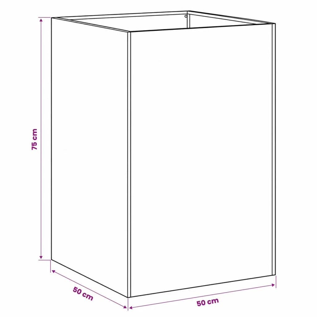 Vaso da giardino 2 pz Antracite 50 x 50 x 75 cm 8005391