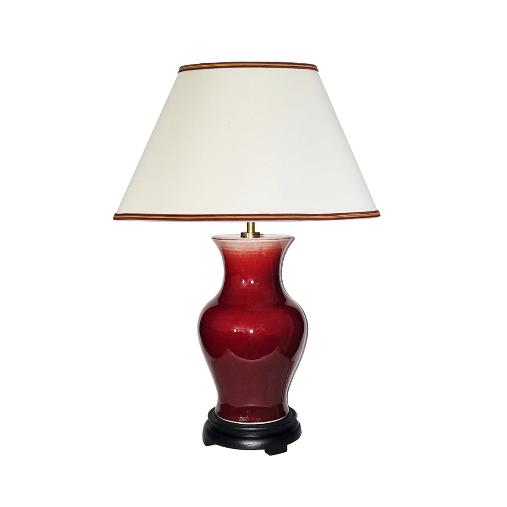 Lampada da tavolo porcellana rossa Oxblood Elstead E27 60W