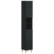 Armadio da Bagno con Ripiano Aperto ARNHEM Nero 896596