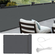 Schermo per balcone ondorizzante PES impermeabile e resistente all'usura con cavi avvolti, 80x400cm, grafite