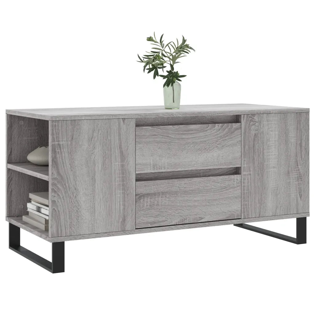 Tavolino Salotto Grigio Sonoma 102x44,5x50 cm Legno Multistrato 831010