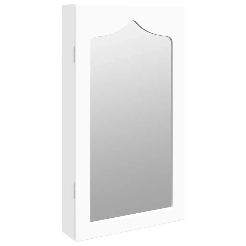 Armadio Portagioie con Specchio a Muro Bianco 37,5x10x67 cmcod mxl 95610