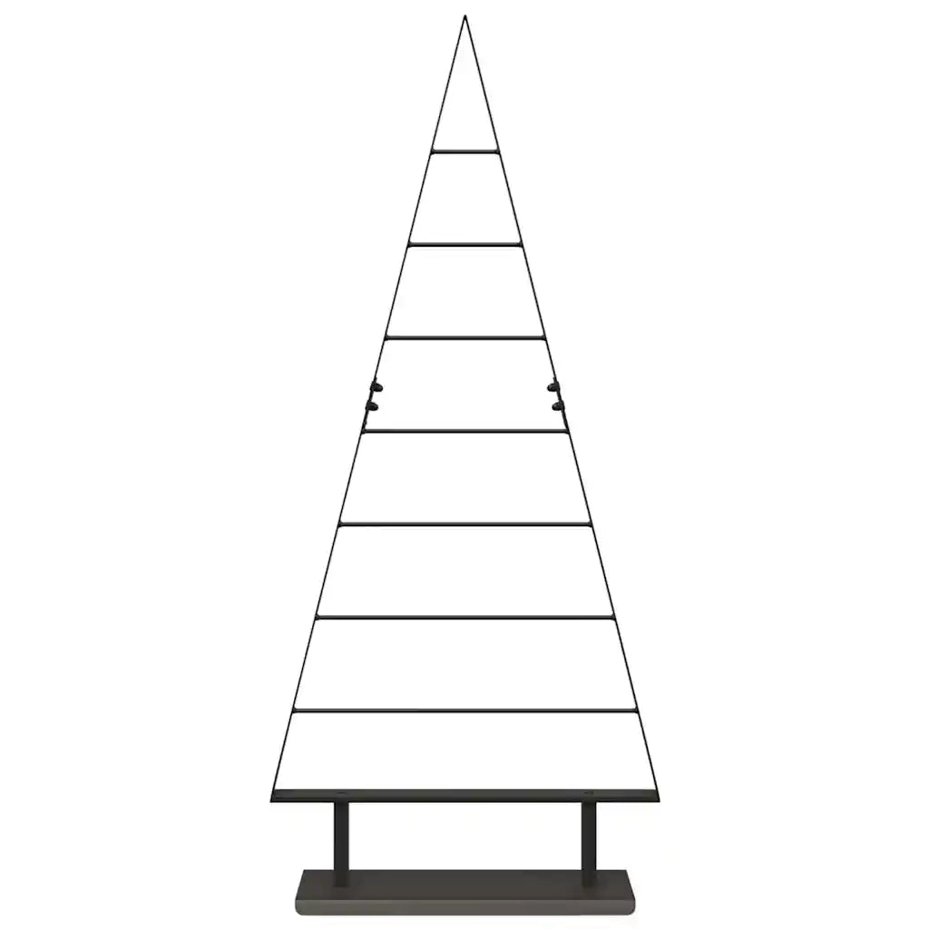Albero di Natale in metallo con supporto Nero 125,5 cm Acciaio 42019171