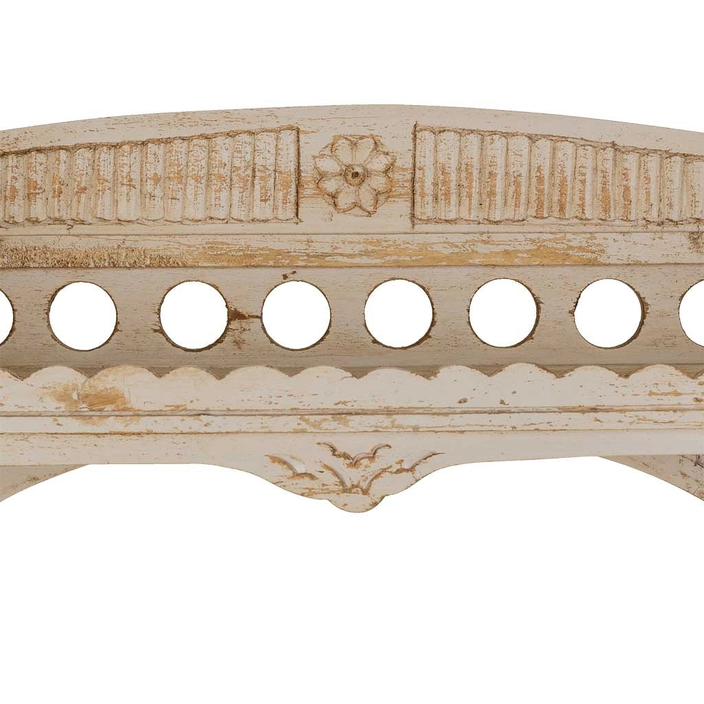 Credenza in legno bianca fatta a mano 75x35x150h