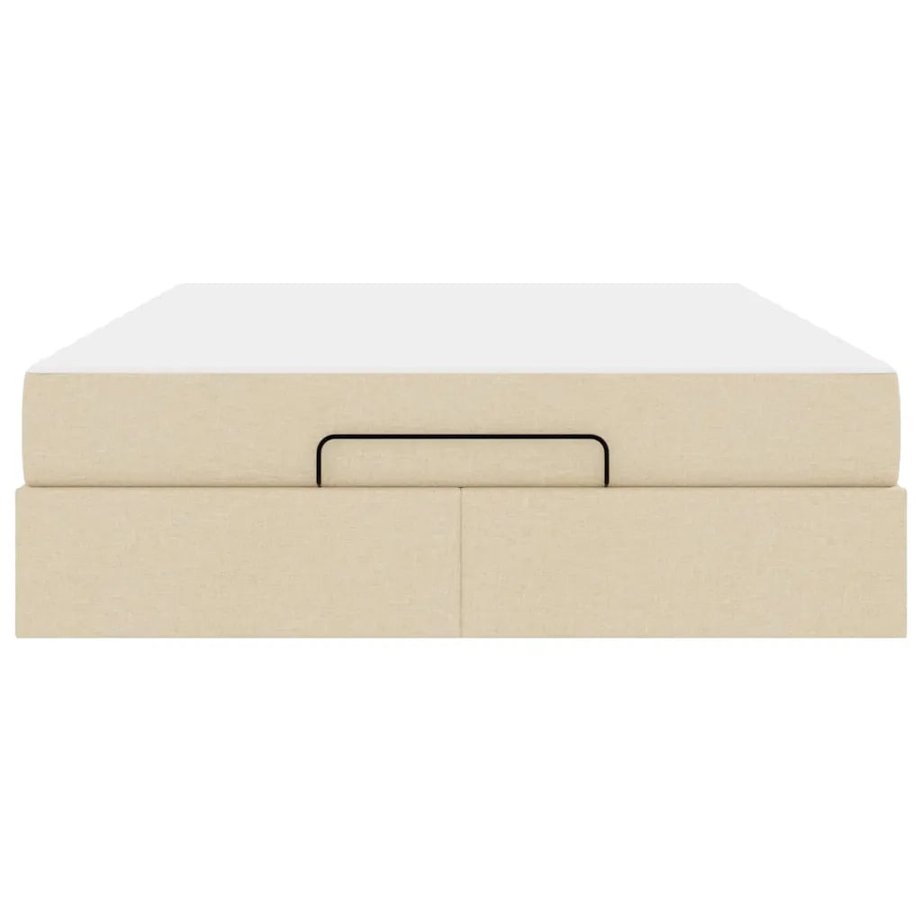 vidaXL Struttura del letto Crema 140 x 200 cm Tessuto