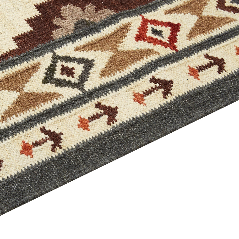 Tappeto di lana multicolore kilim a mano 200 x 300 cm soggiorno camera da letto