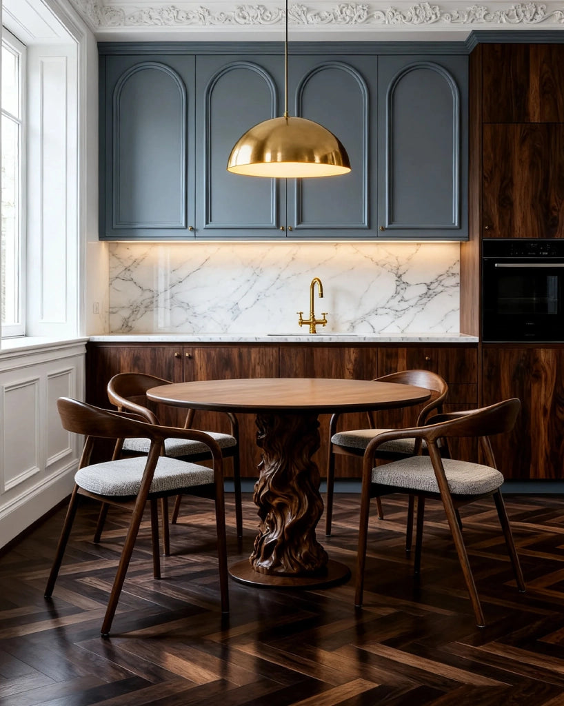 SEDIA Ergonomica 79x59x56 cm Noce in Tessuto e Legno Massello