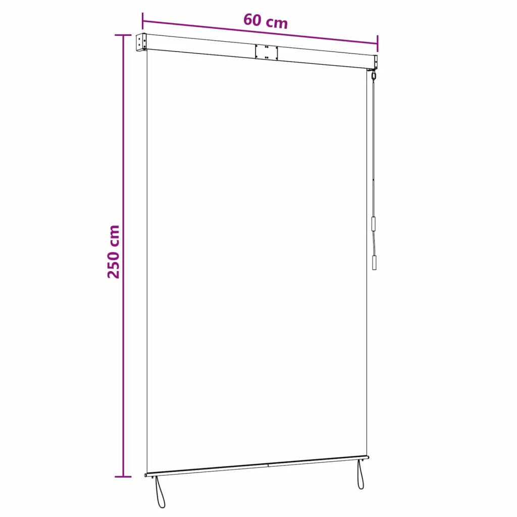 Tenda a rullo Antracite e Bianco 60 x 250 cm 42037170