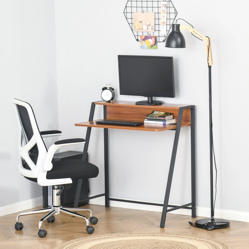 Scrivania per Computer Moderna ¨C zephmum ¨C Legno Rovere e Metallo, 84x45x85cm