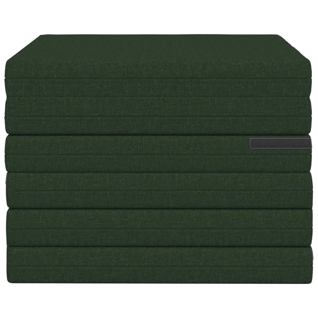 Divano Letto Pieghevole 140 x 67 x 15 cm Verde Scuro 900271