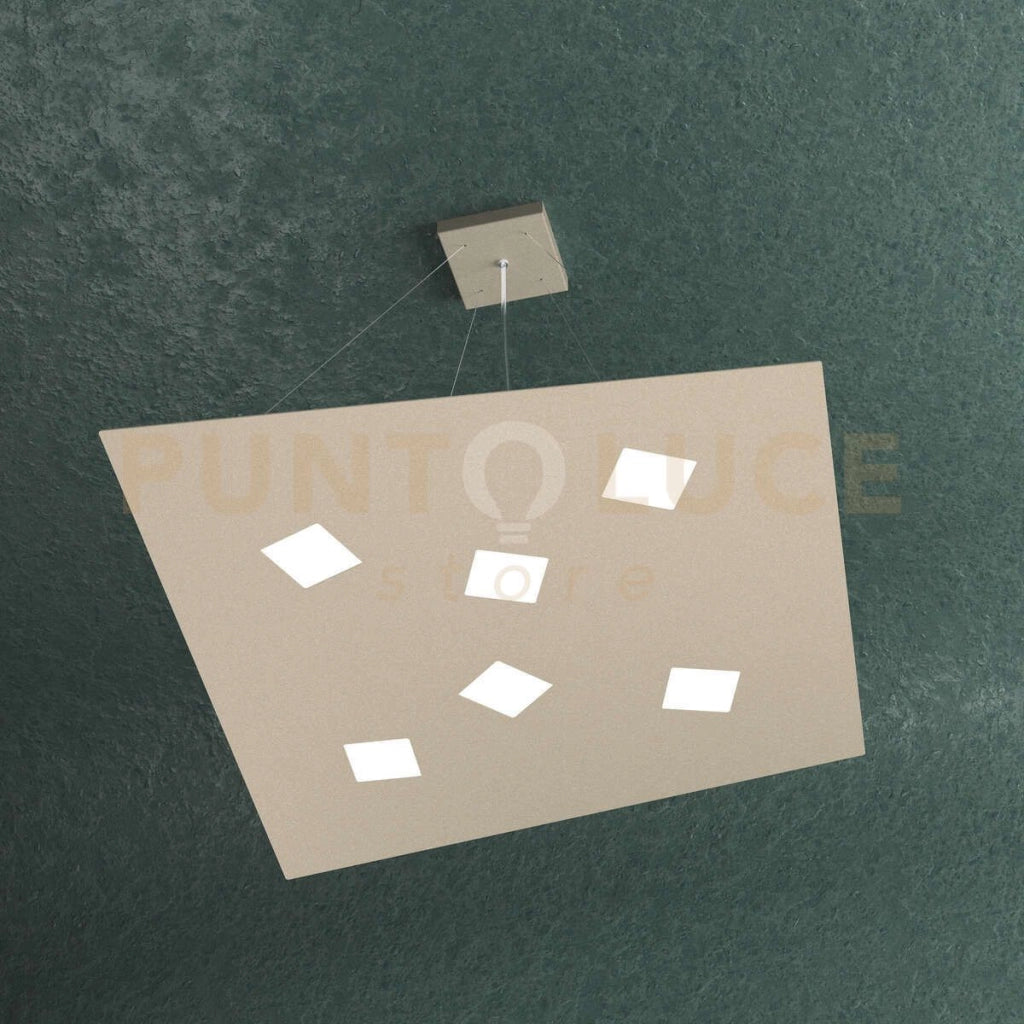 NOTE SOSPENSIONE 6+2 LUCI ATTACCO GX53 BIEMISSIONE LUCI ATTACCO GX53 SABBIA