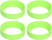 4 pacchi di calze per acqua, protezione con gomma siliconica antiscivolo per bottiglie di acqua, tazze, flaconi termici, verde (75 mm)