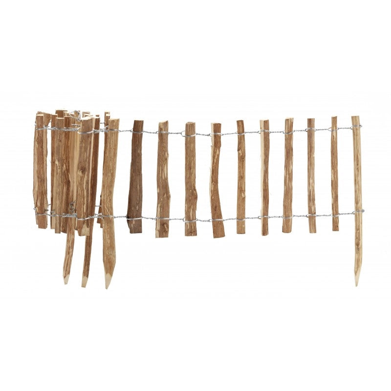 Bordura in nocciolo naturale in rotolo 200x33/50H - Confezione 2 pz