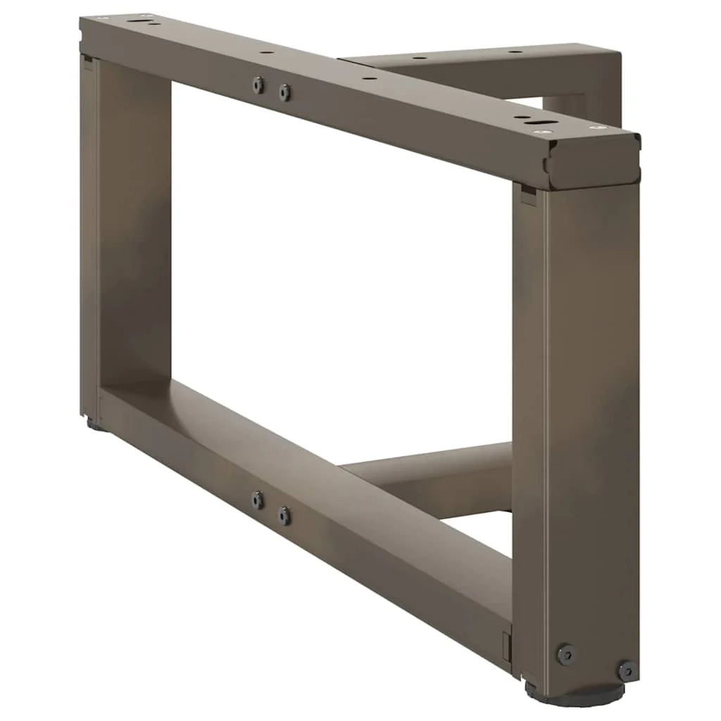 Set di 2 gambe robuste e regolabili per tavolino da caffè geometrico 70 x 25 x 31 cm in acciaio nero 02_0057289