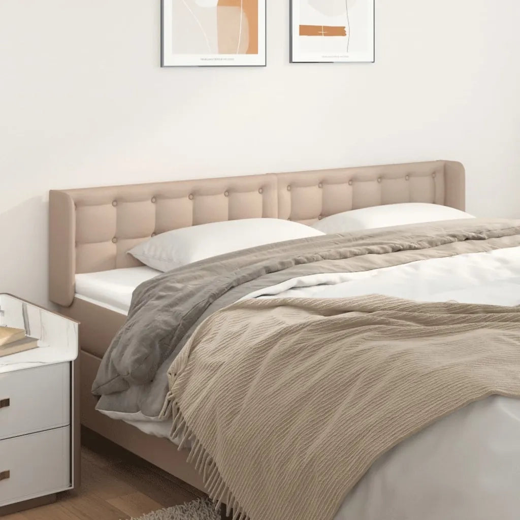 Testiera | Testata ad Orecchio Cappuccino 183x16x78/88 cm in Similpelle