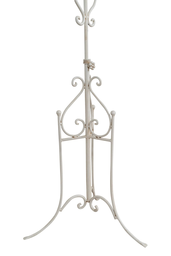 Biscottini Leggio da terra in ferro battuto pieno finitura bianca anticata L85xPR50xH140 cm