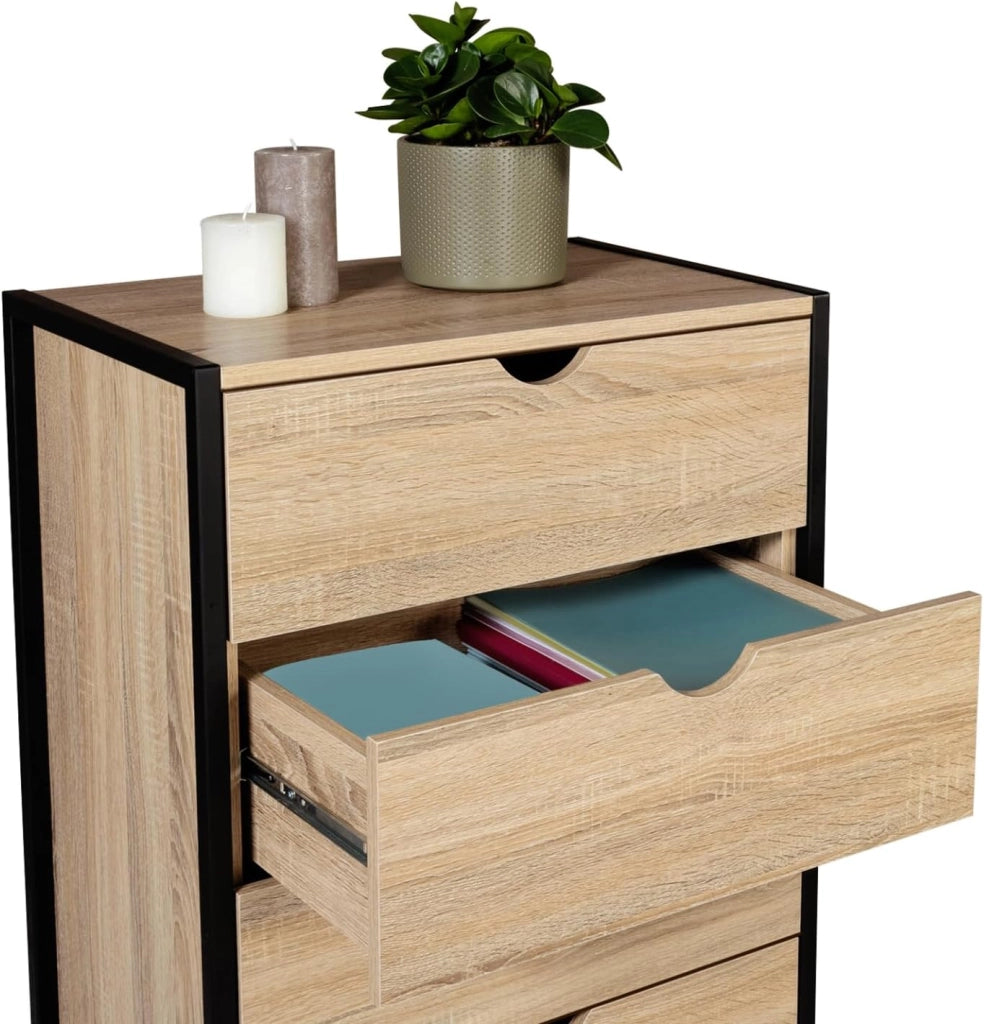 Cassettiera a 5 cassetti Detroit 60 cm dal Design Industriale