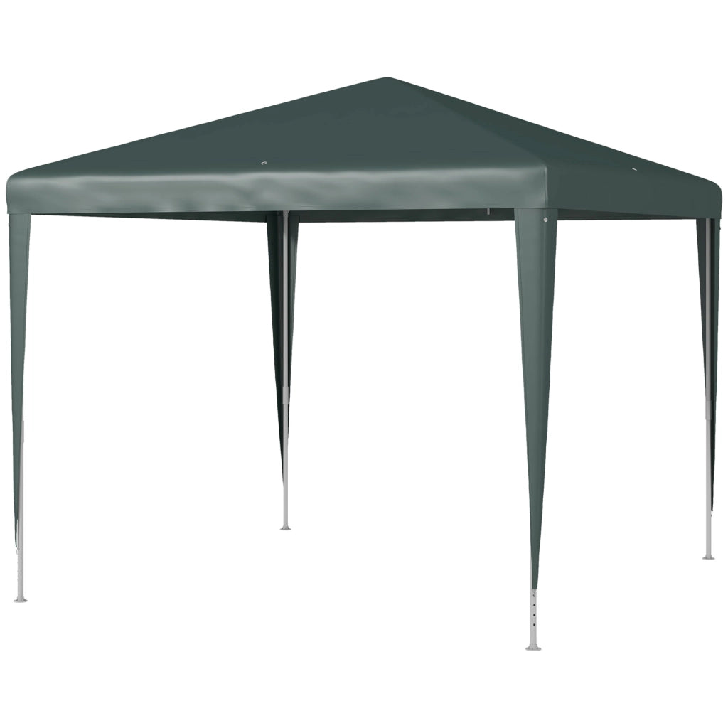 Gazebo da Giardino ¨C zephmum ¨C Verde, Acciaio, PE, 2.7x2.7 m