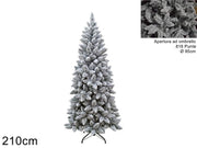 Albero di Natale Innevato Alaskaslim con 818 Rami 210 cm