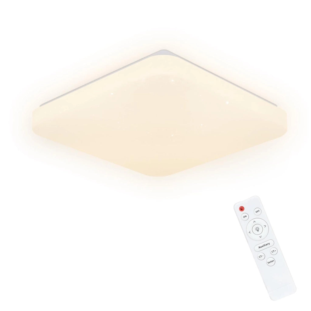 ZMH Lampada da soffitto plafoniera LED cielo stellato 37W dimmerabile telecomando 28 cm per camera letto cameretta