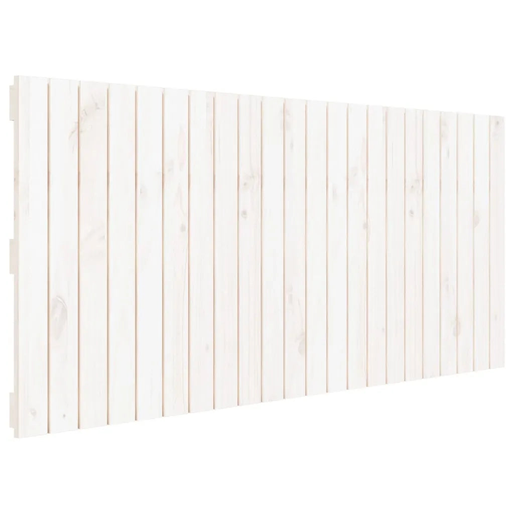Testiera da Parete Bianca 140x3x60 cm in Legno Massello di Pino