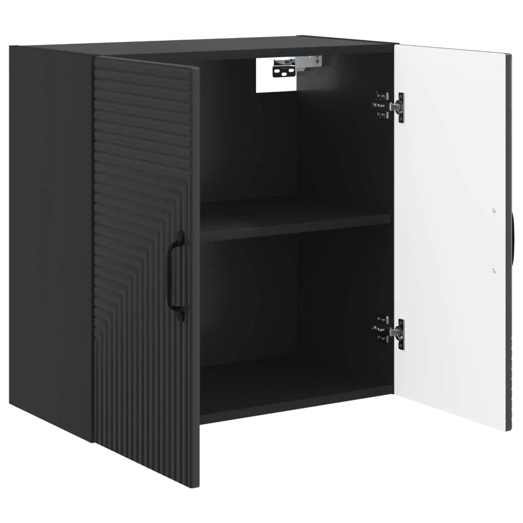 Mobiletto a muro Nero 59 x 31 x 60 cm Legno ingegnerizzato 898576