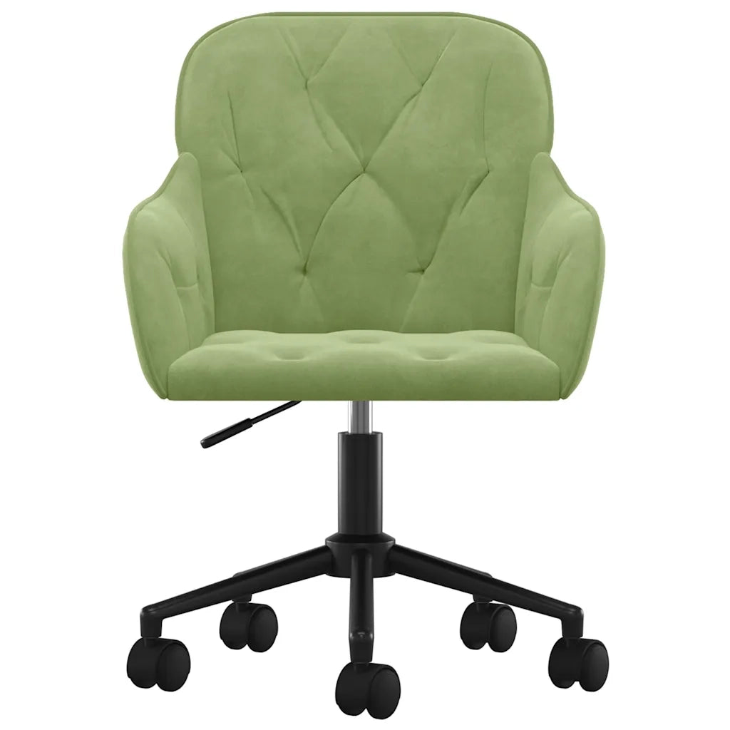 Sedie da Pranzo Girevoli 2 pz Verde Chiaro in Velluto 3103424