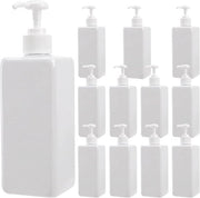 Bottiglie di plastica leggere 500 ml - 12 pezzi - Bianche - Riempibili