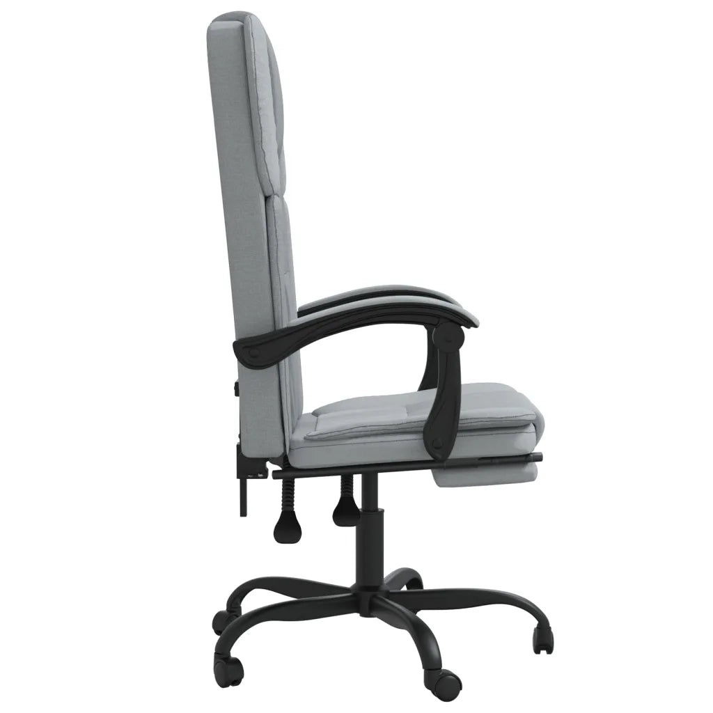 Poltrona da Ufficio Reclinabile Grigio Chiaro in Tessuto 349617