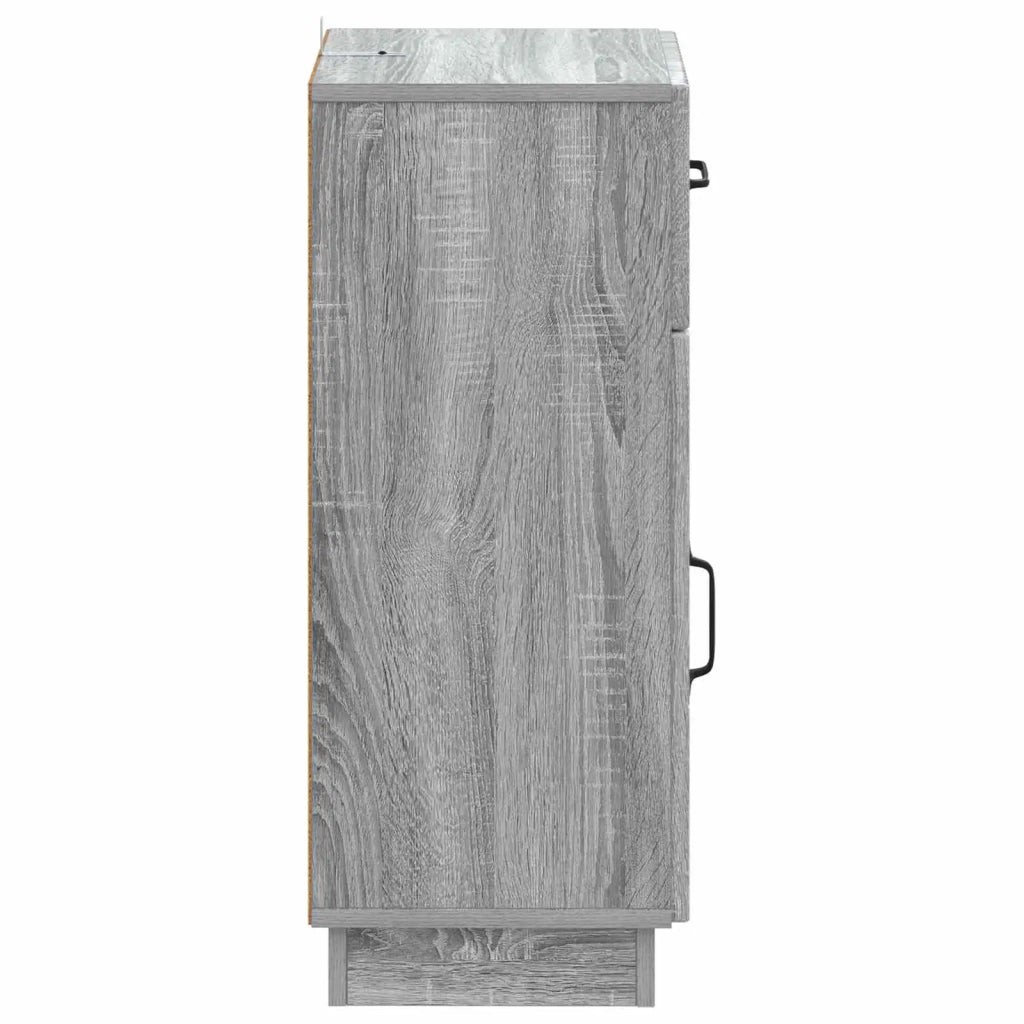 Mobiletto da Bagno HOORN Sonoma grigio 30 x 31 x 77 cm 897271