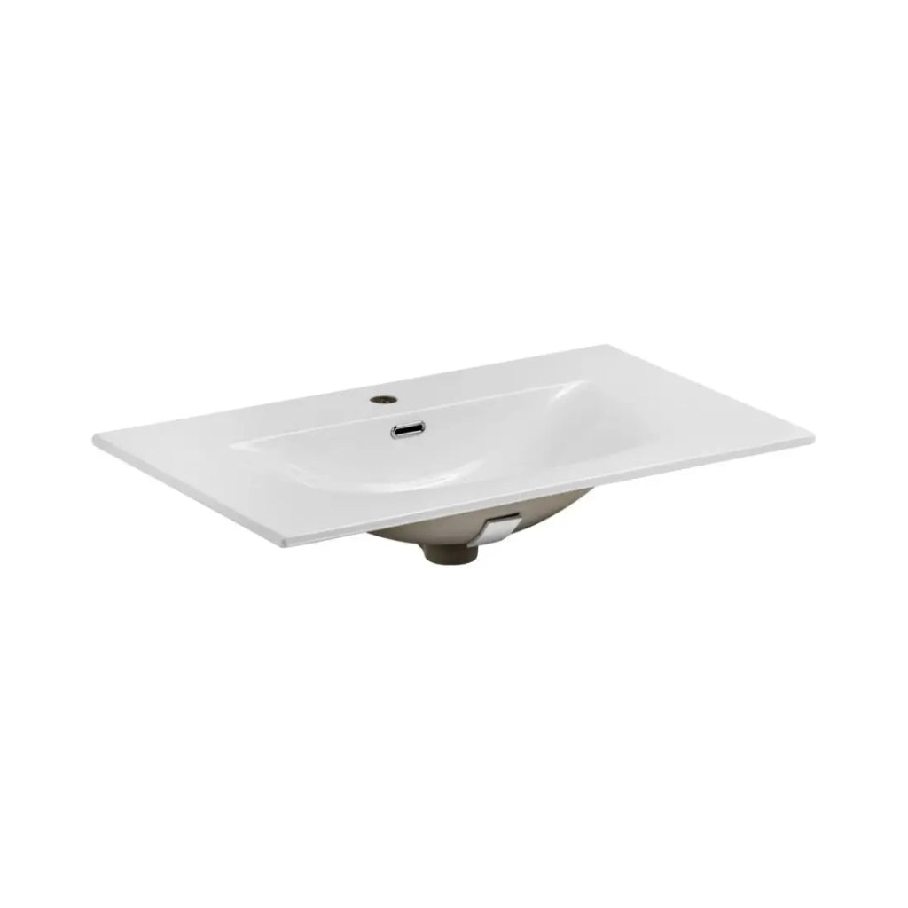 Set bagno ICON: mobile sottolavabo 80cm rosa cipria + lavabo da incasso bianco