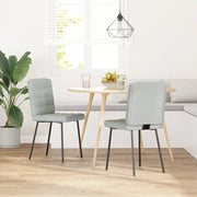 Sedie da Pranzo 2 pz Grigio Chiaro in Velluto 4101080