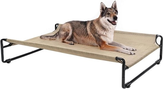 Letto raffreddante e alto per grandi cani - Portatile e respirante - X-Large