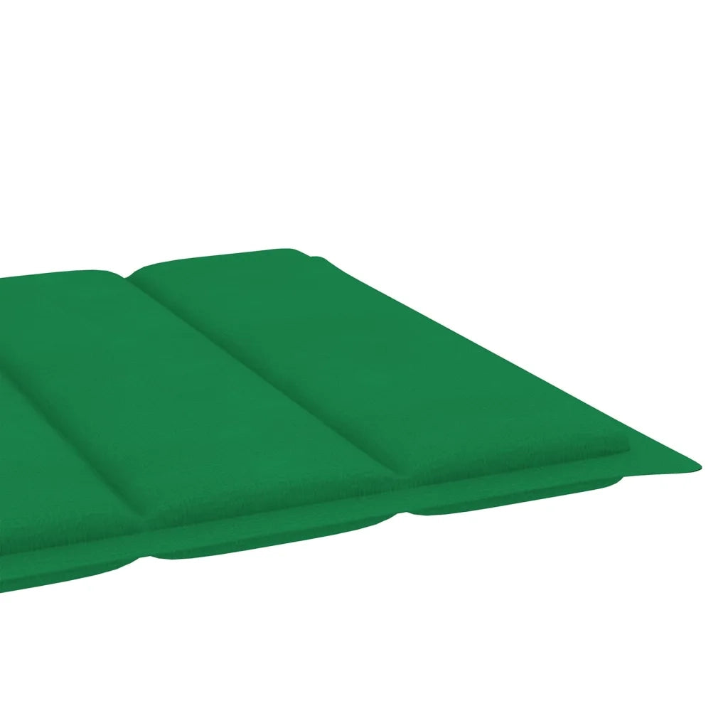 Lettini Prendisole 2 pz con Cuscino Verde in Legno di Teak 3073191