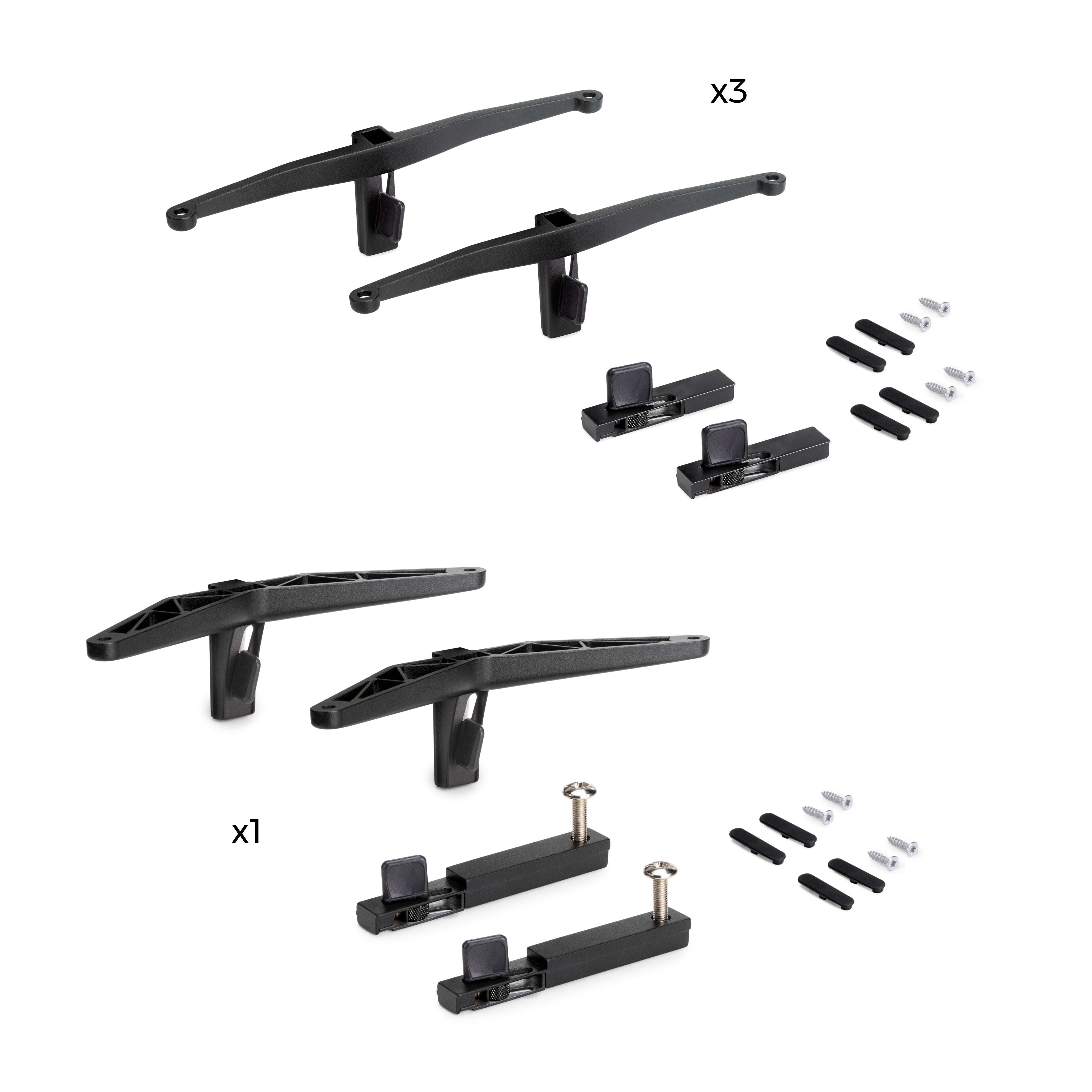 Kit Supporti per Mensole in Legno e Alluminio Emuca Zero Nero