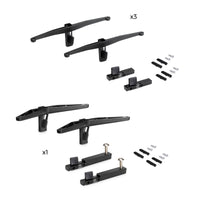 Kit Supporti per Mensole in Legno e Alluminio Emuca Zero Nero