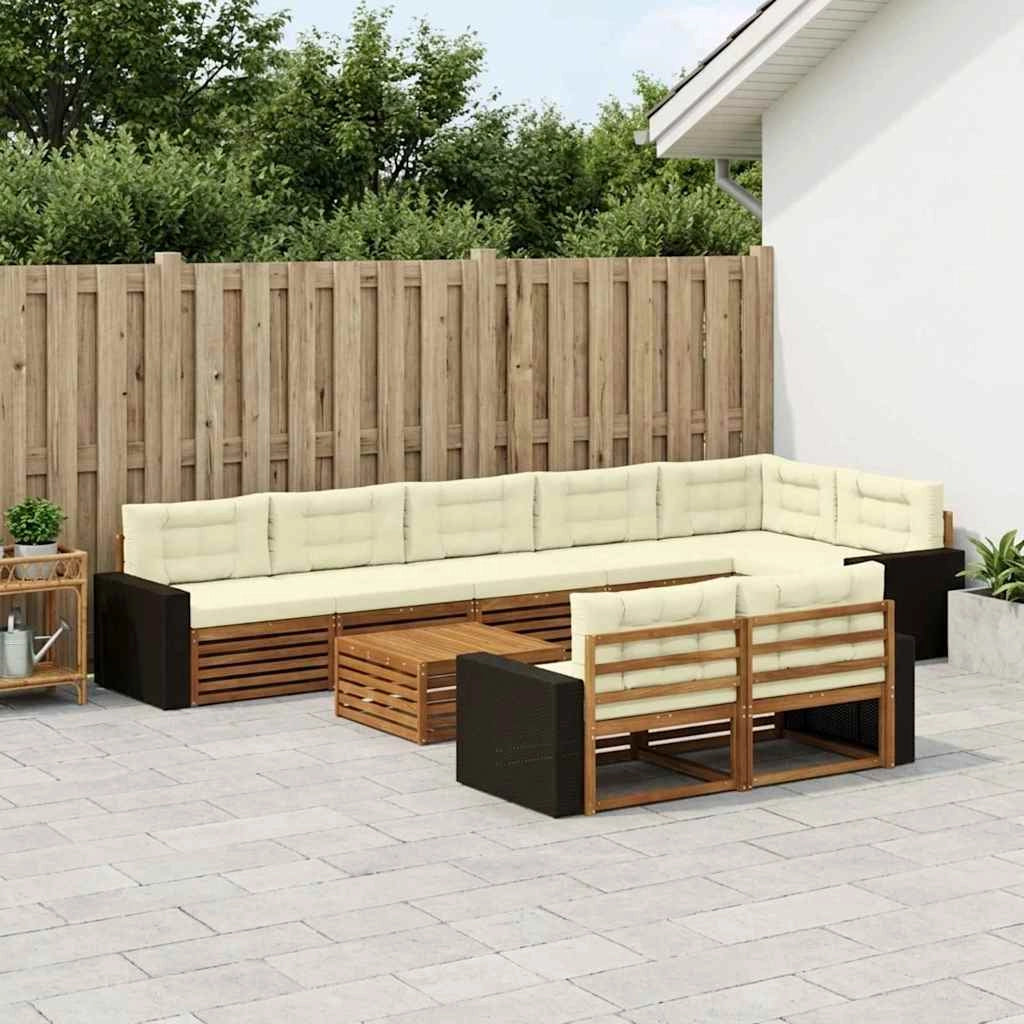Set di divani da esterno 9 pz 3383543