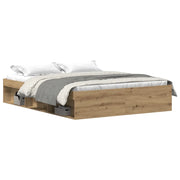 Letto matrimoniale | Letto per adulti | Giroletto senza Materasso Rovere Artigianale 150x200cm